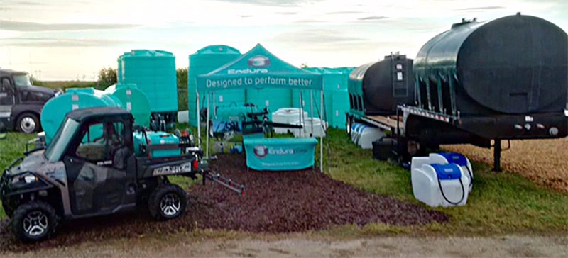 Enduraplas display at ZAGS - Zuercher AG Sales llc